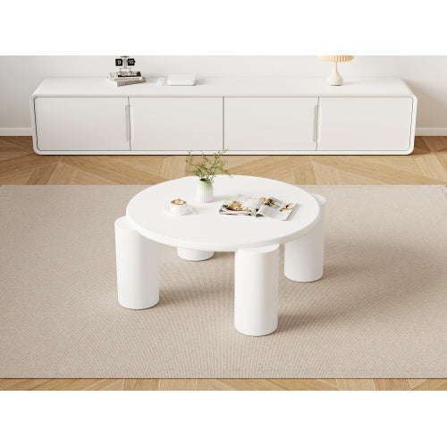 White Round Coffee Table