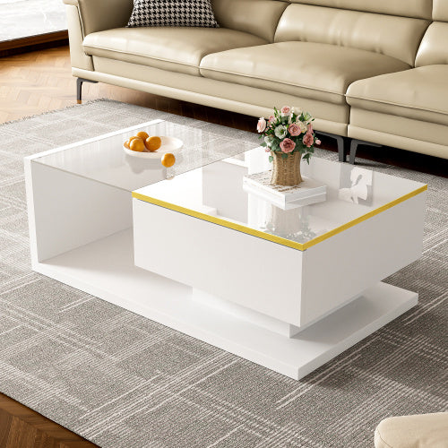 High-Gloss White Coffee table.