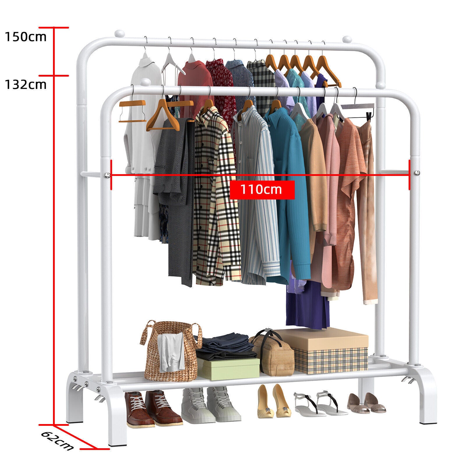 Heavy Duty Double Clothes Rail