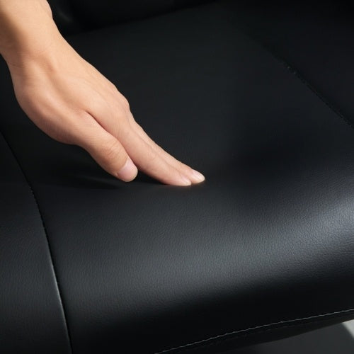 HOMCOM Swivel Recliner Chair With Footstool