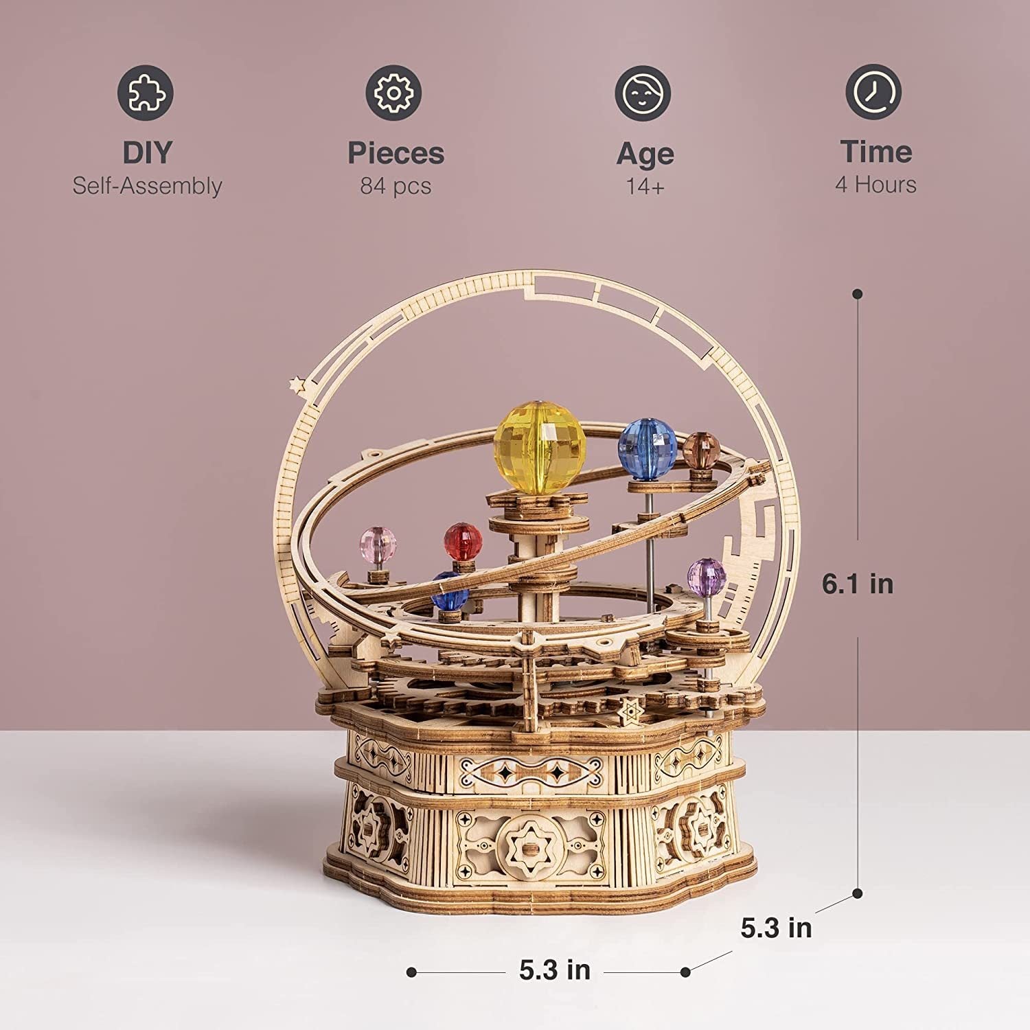 Rotating Starry Night Mechanical Wooden Puzzle