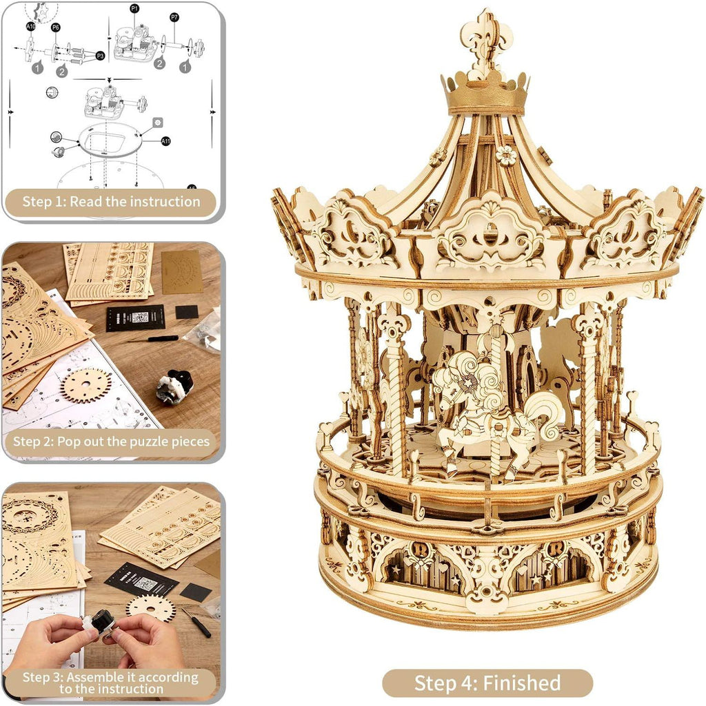 Rokr 3D Wooden Puzzles Construction Model Kit