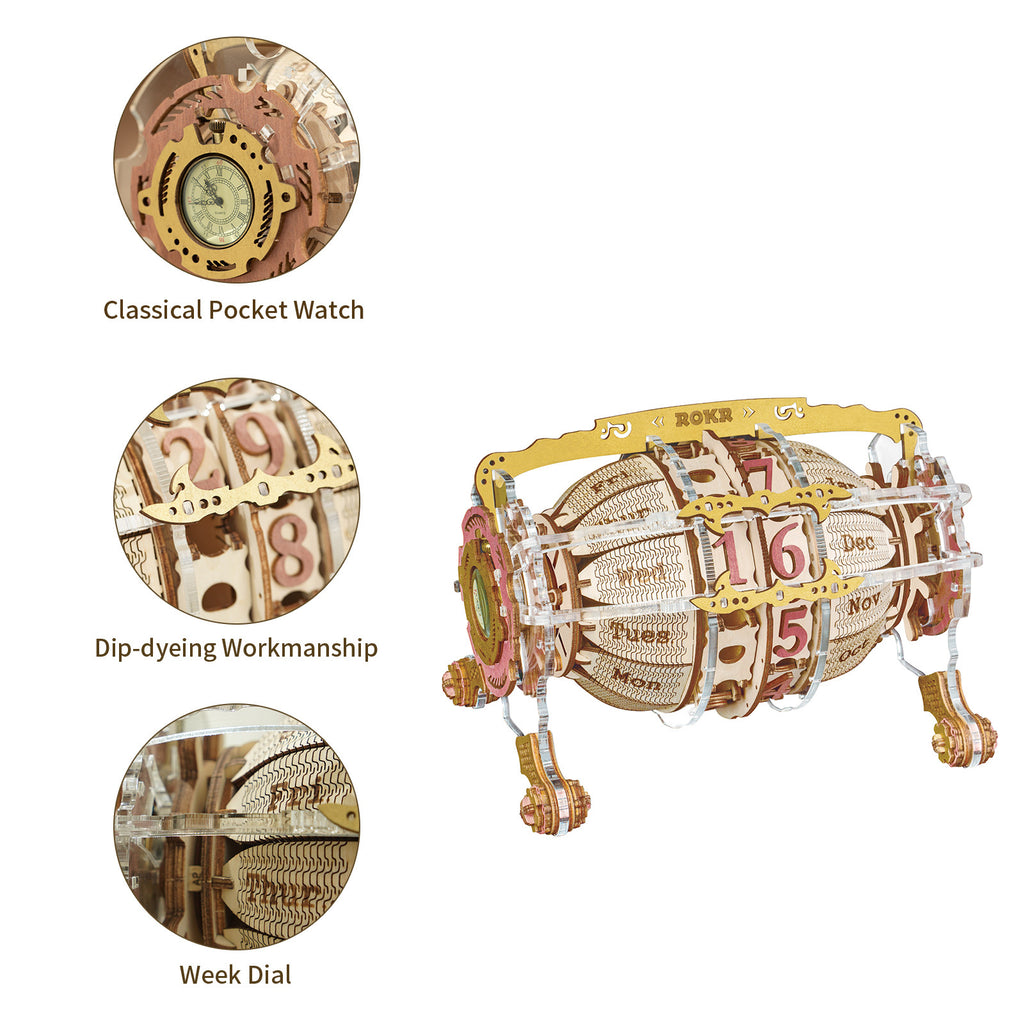 Zodiac Wall Clock 3D Wooden Puzzle