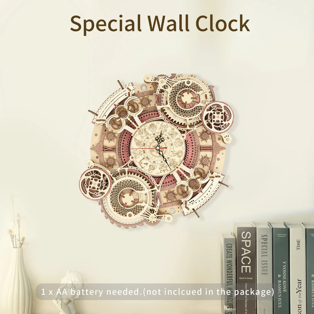 Zodiac Wall Clock 3D Wooden Puzzle