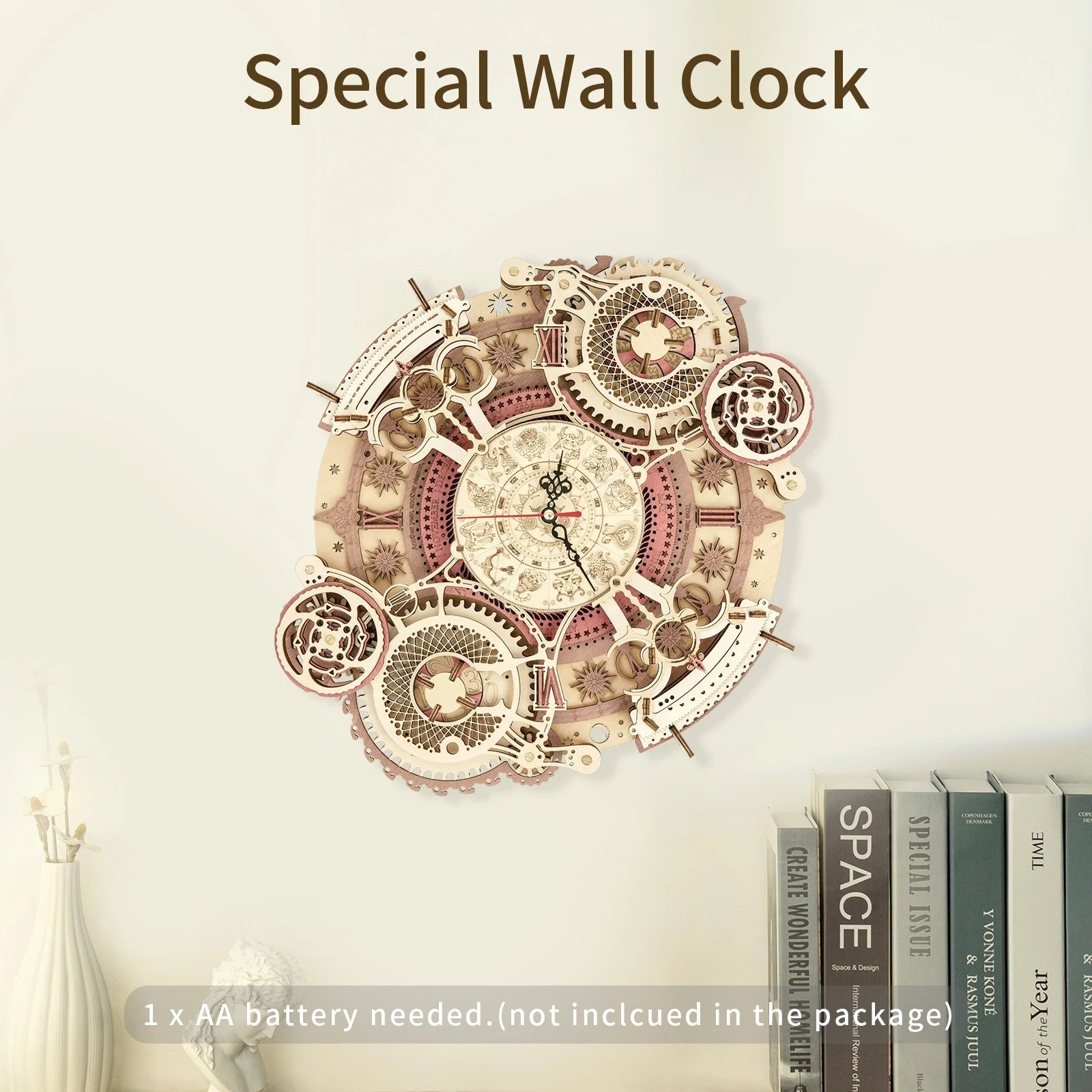 Zodiac Wall Clock 3D Wooden Puzzle