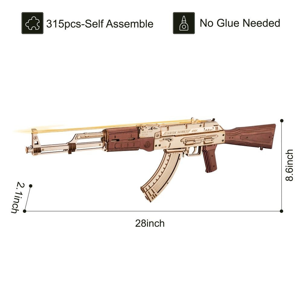 Automatic Rifle Wooden Puzzle
