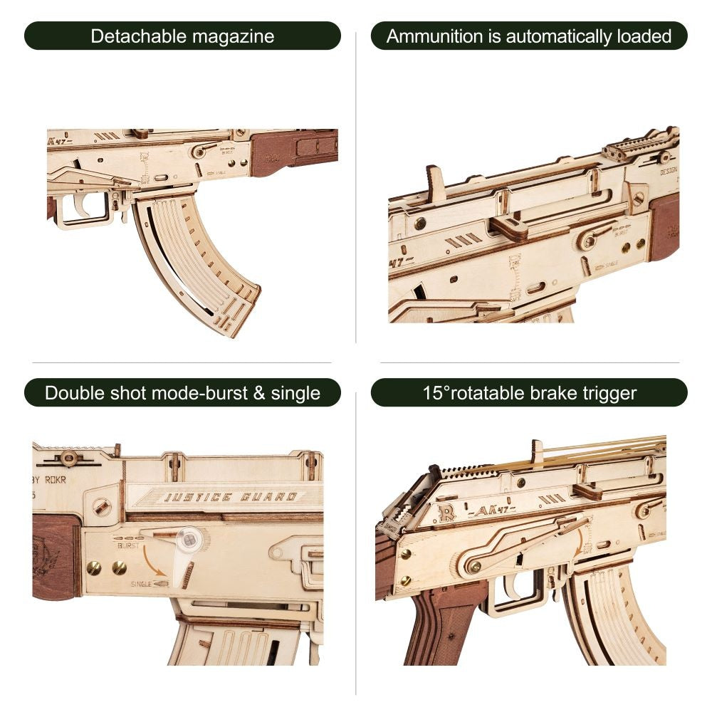 Automatic Rifle Wooden Puzzle