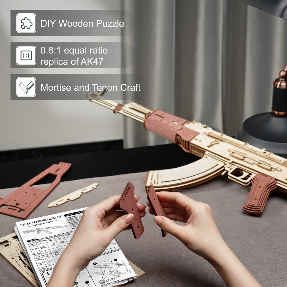 Automatic Rifle Wooden Puzzle