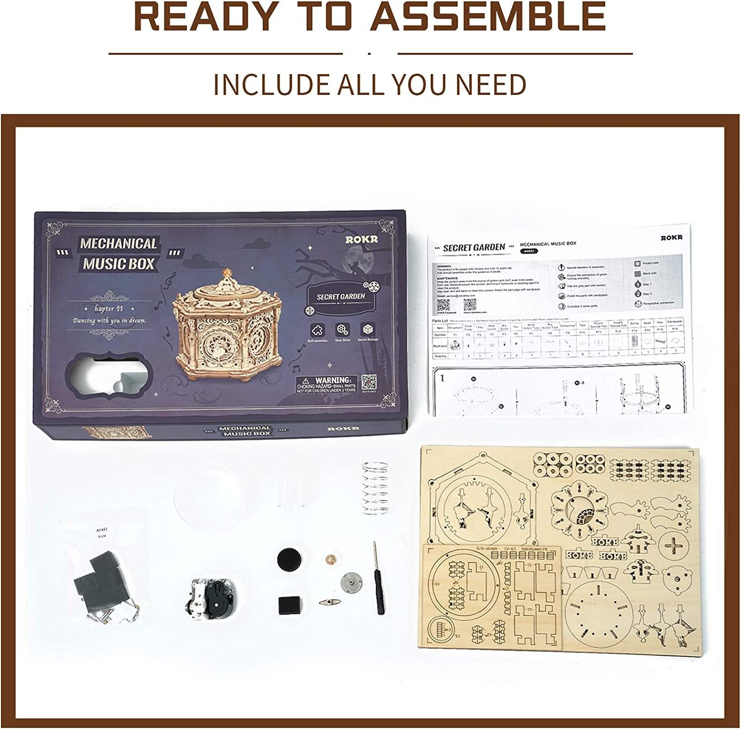 Rokr DIY Mechanical Music Box Kit