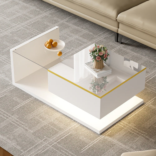 High-Gloss White Coffee table.