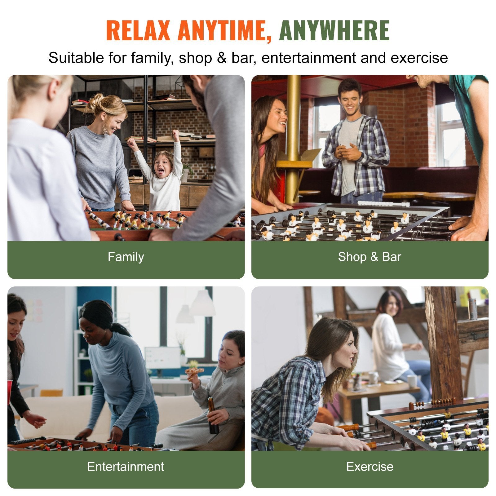 55 Inch Standard Size Foosball Table