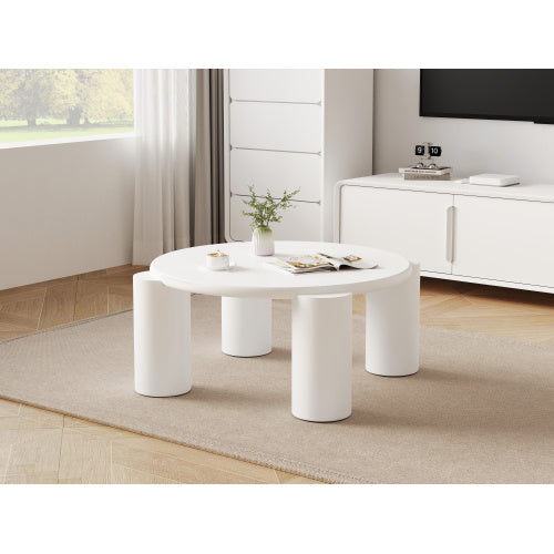White Round Coffee Table