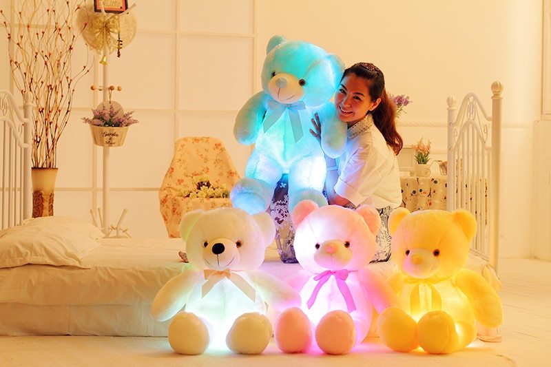 Creative Light Up LED Teddy Bear Stuffed Animals Plush