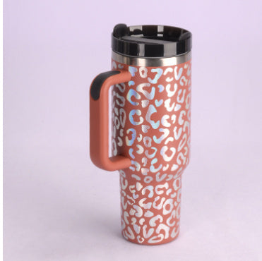 40 Oz Tumbler With Handle Straw Insulated Stainless Steel Tumbler