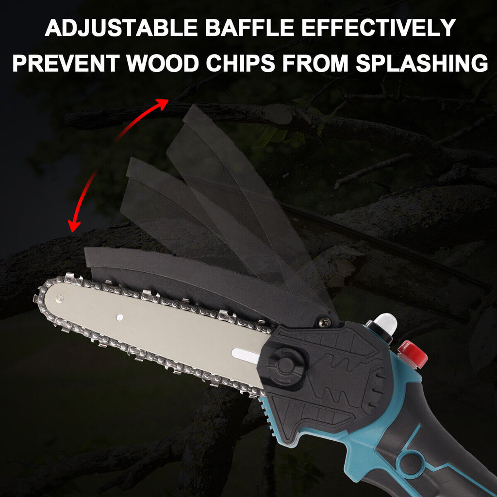 8-Inch Cordless Chainsaw 2 Batteries 21V Li-ion Battery And Charger