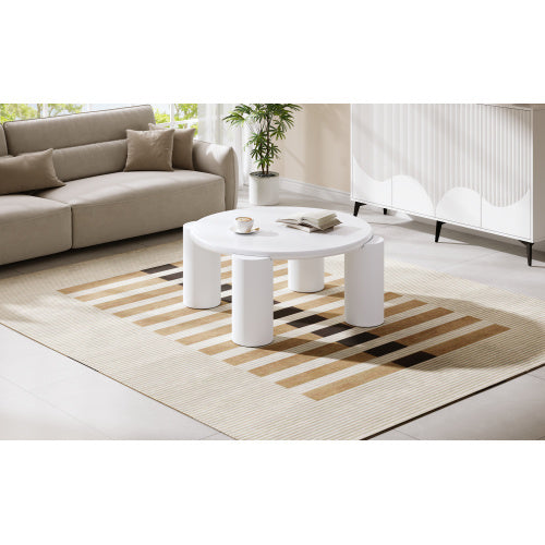 White Round Coffee Table