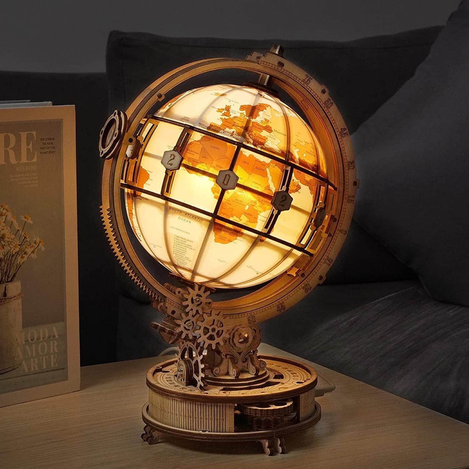 Rokr Luminous Globe 3D Wooden Toy
