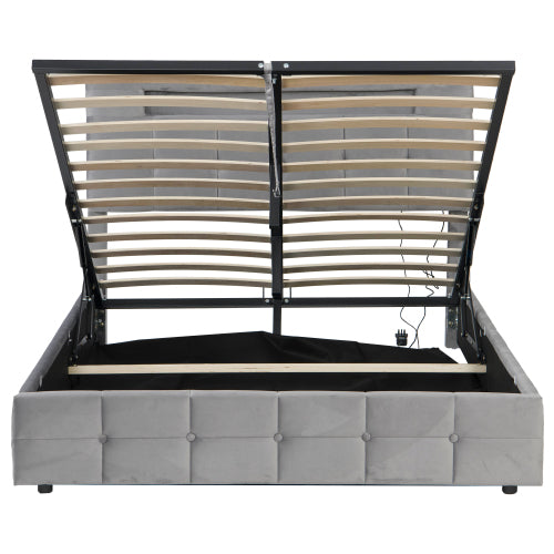 Double Ottoman Bed Frame With Hydraulic Storage