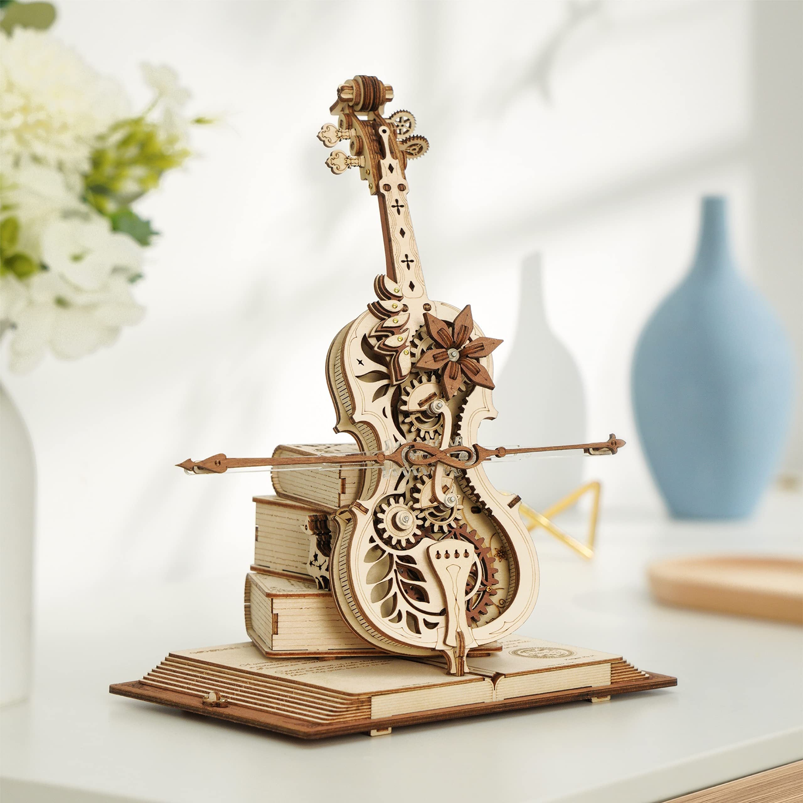 Magic Cello Mechanical Wooden Puzzle