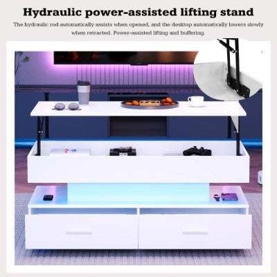 Hydraulic Lift Top Coffee Table