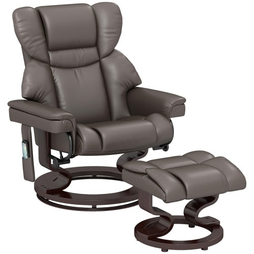 HOMCOM Massage Recliner Chair With Footstool