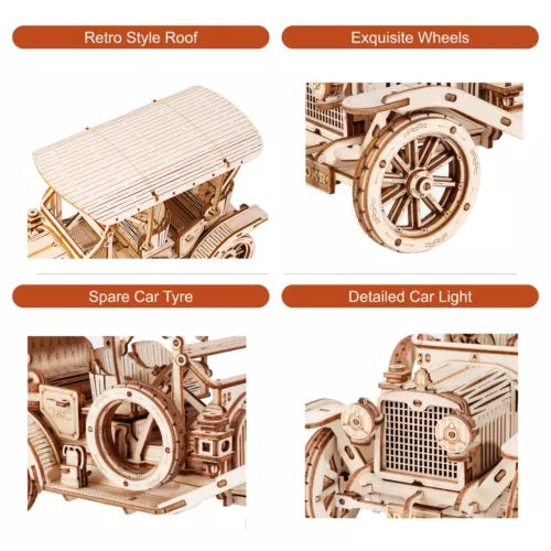 Wooden Puzzle DIY Model Vintage Car