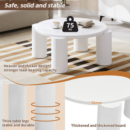 White Round Coffee Table