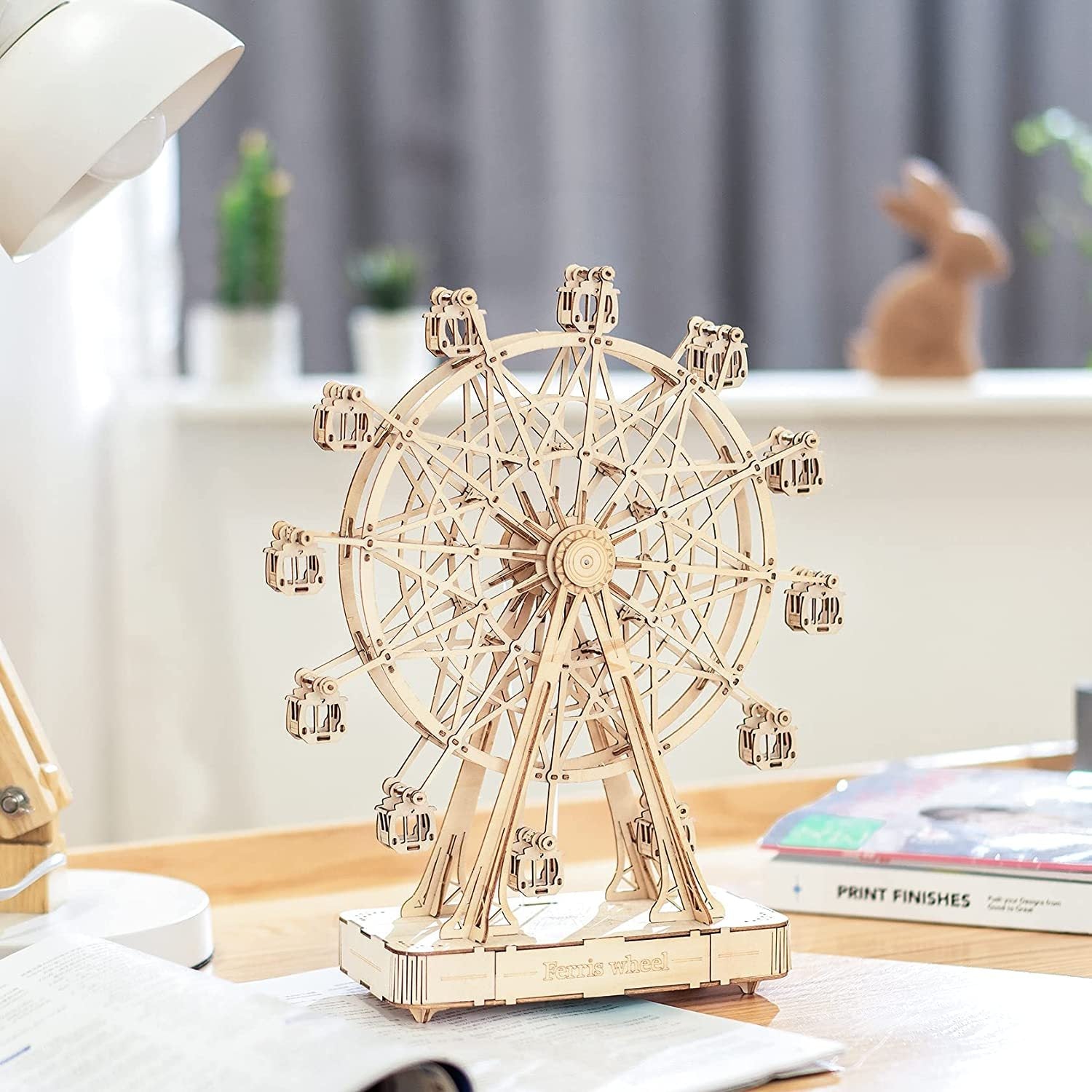 DIY Wooden Rotatable Ferris Wheel Model