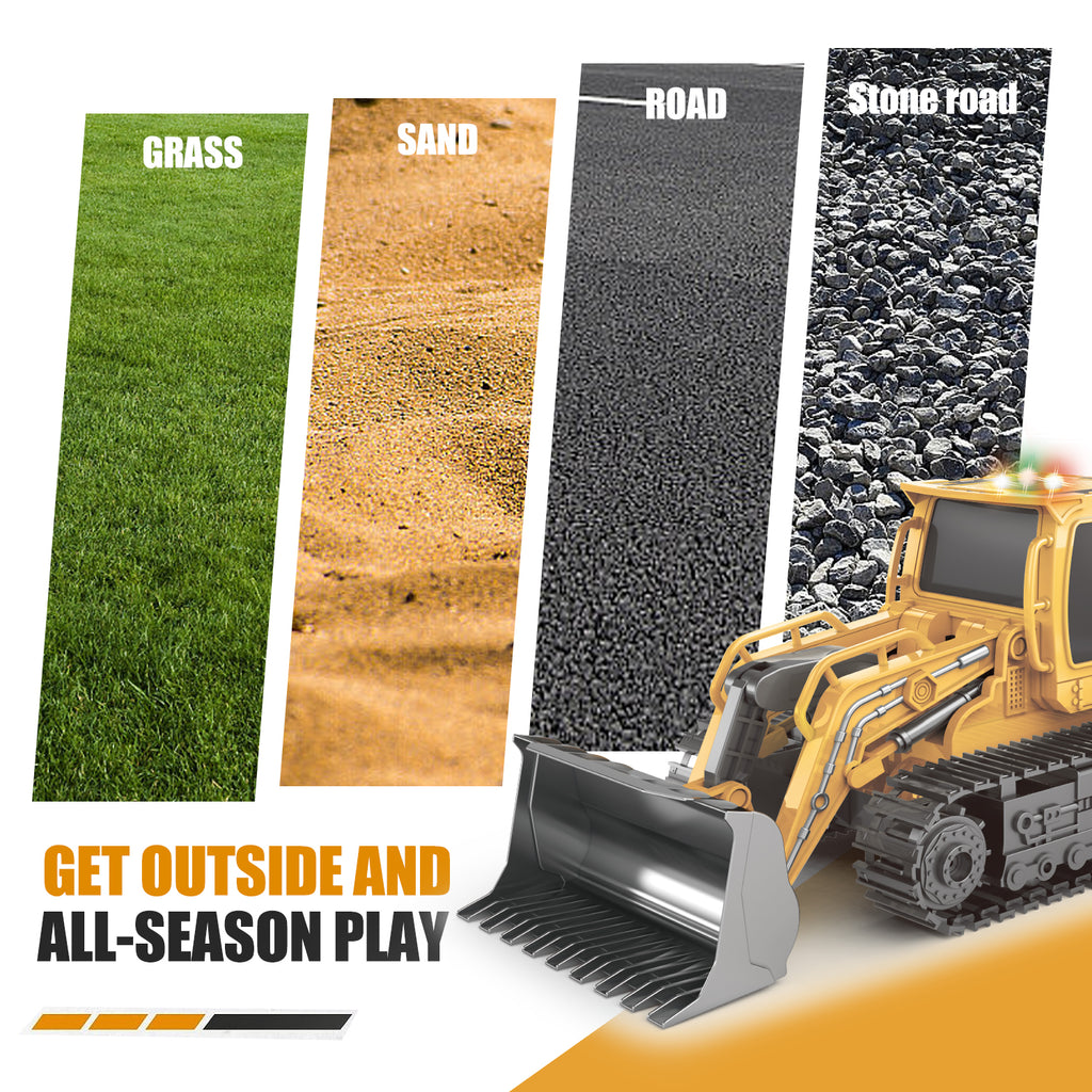 2025 Remote-controlled Engineering Vehicle Toy Bulldozer Excavator Kids Gifts