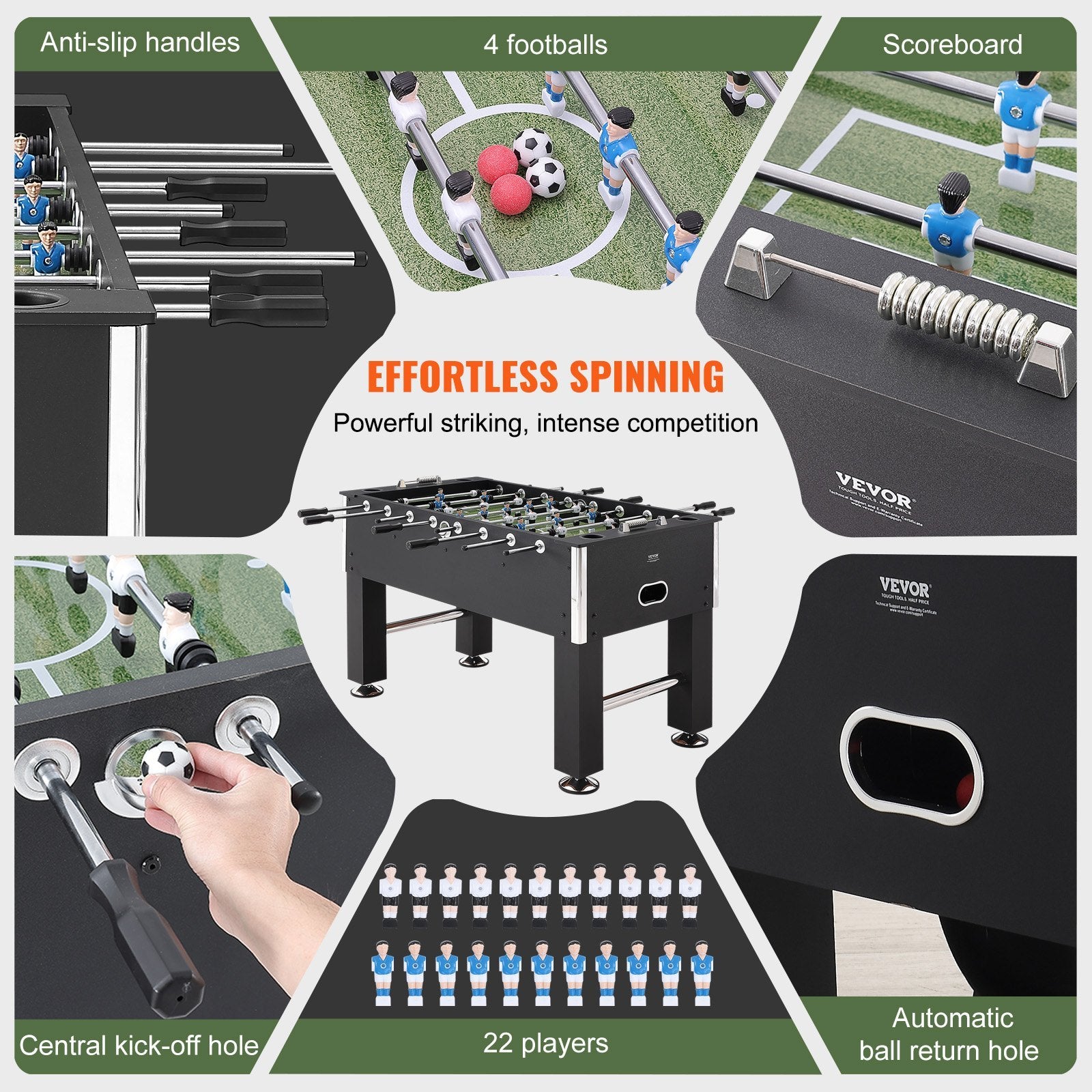 55 Inch Standard Size Foosball Table