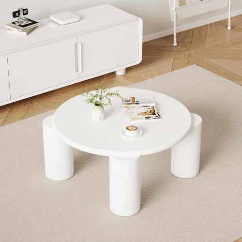 White Round Coffee Table