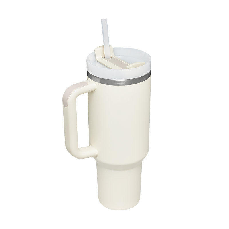 40 Oz Tumbler With Handle Straw Insulated Stainless Steel Tumbler
