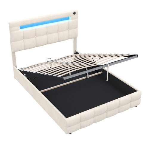 Double Ottoman Bed Frame With Hydraulic Storage