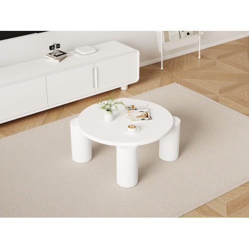 White Round Coffee Table