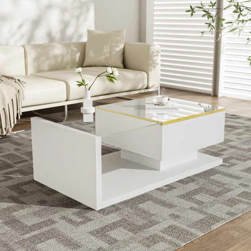 High-Gloss White Coffee table.