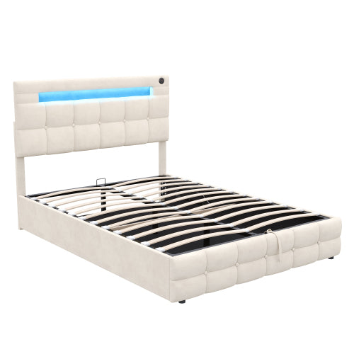 Double Ottoman Bed Frame With Hydraulic Storage
