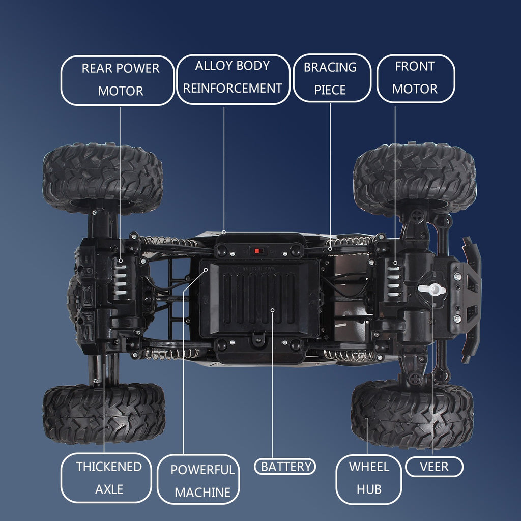 Big Wheel RC Monster Truck - XL Size, 4WD, Fun Kids Electric Toy