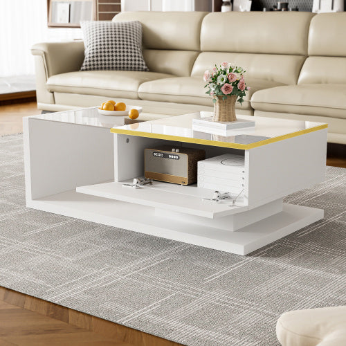 High-Gloss White Coffee table.