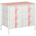 6-Drawer Fabric Storage Chest - Metal Frame Organiser Unit