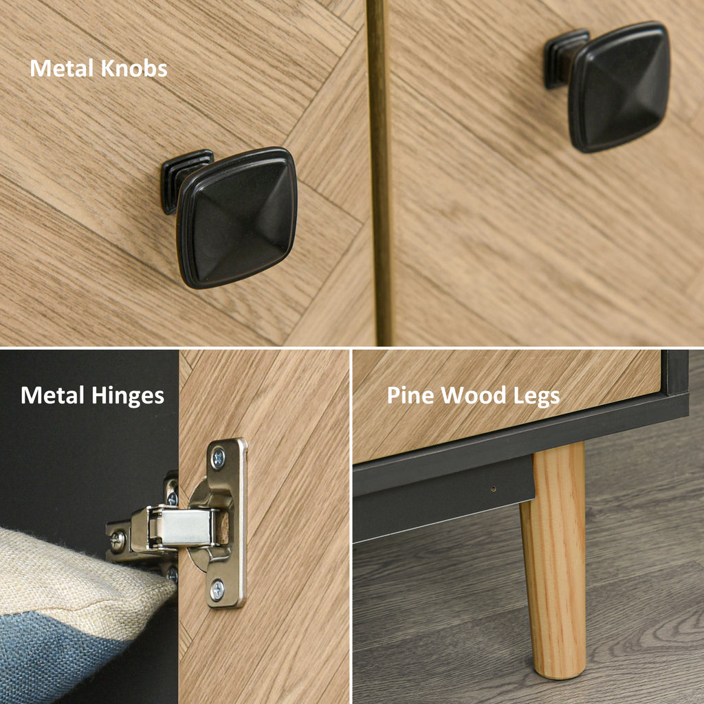 Modern Wardrobe Cabinet Wood Grain Sticker Surface With Shelf