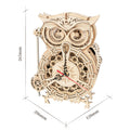 3D Wooden Owl Clock Puzzle - DIY Mechanical Building Kit