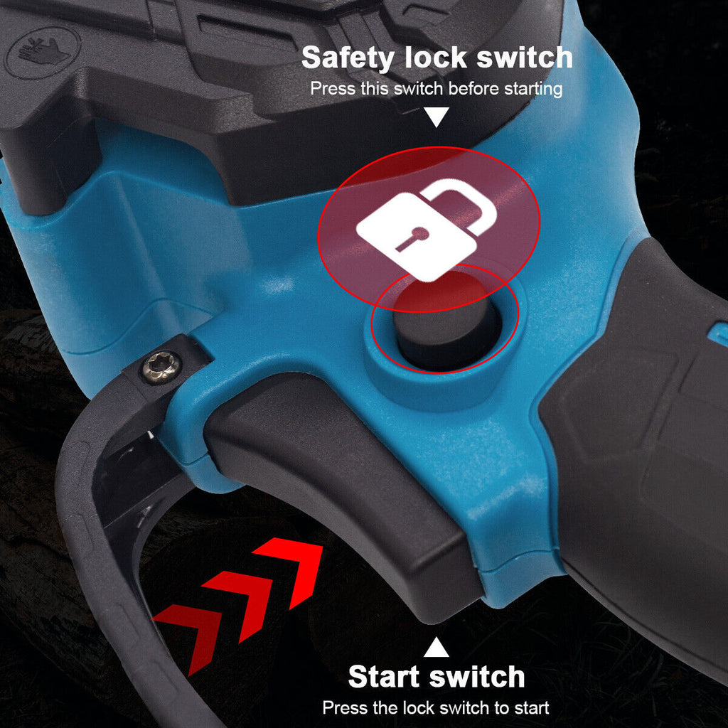 8-Inch Cordless Chainsaw 2 Batteries 21V Li-ion Battery And Charger