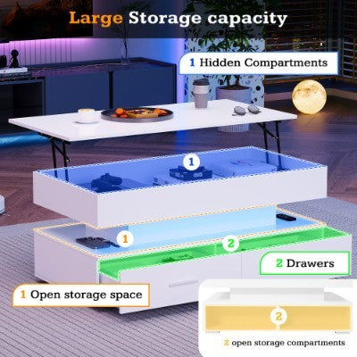Hydraulic Lift Top Coffee Table