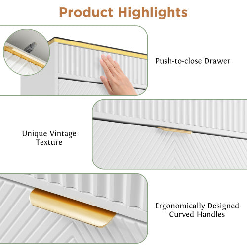 Sideboard Cabinet Dresser With 6 Drawers