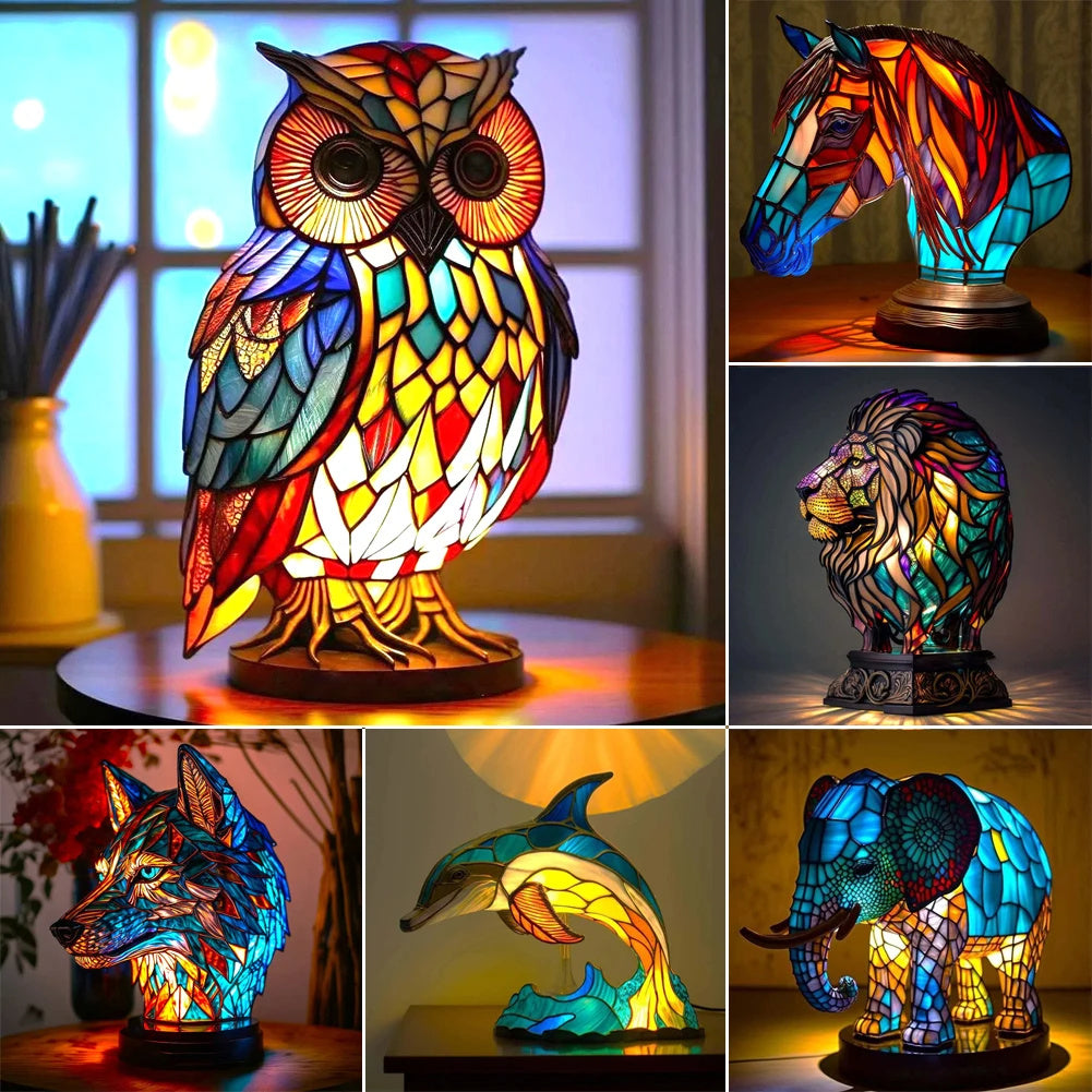 3D Colored Animal Light Vintage Table Lamp
