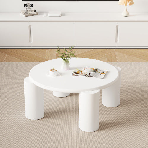 White Round Coffee Table