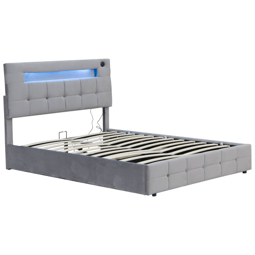Double Ottoman Bed Frame With Hydraulic Storage