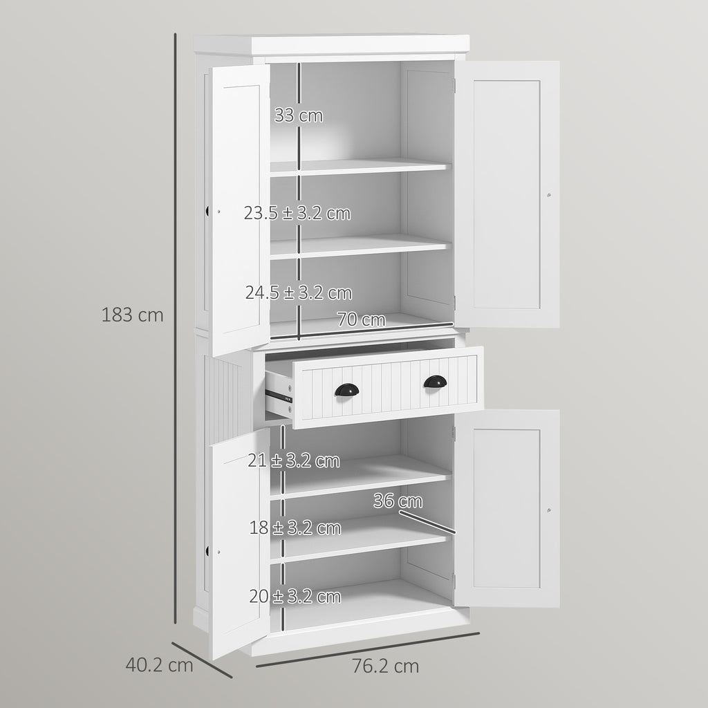 Kitchen Storage Cabinet With Drawer And Adjustable Shelves