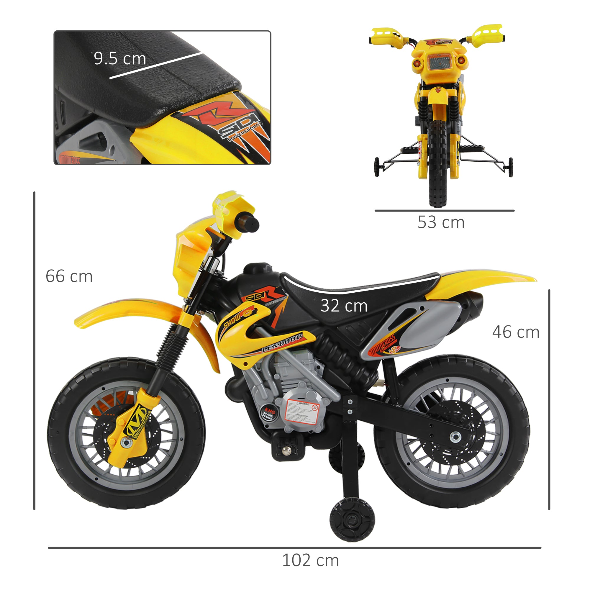 Electric Motorcycle For Kids Ride On Toys-Yellow