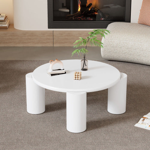 White Round Coffee Table